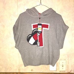 gray Tommy Hilfiger hooded crop top sweater